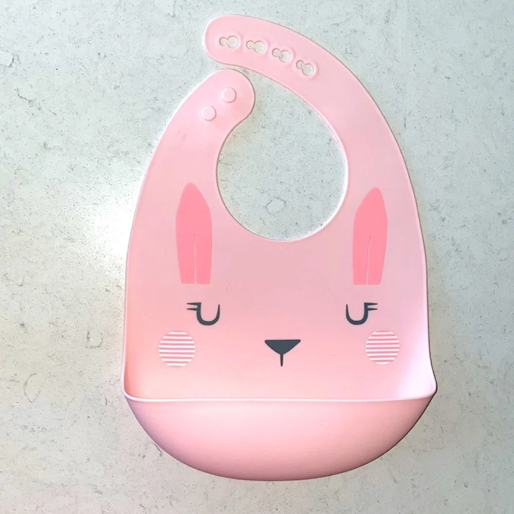 Pink‎ Silicone Baby Bib